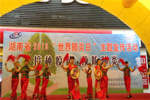 湖南省2013“世界肺炎日”主题宣传活动